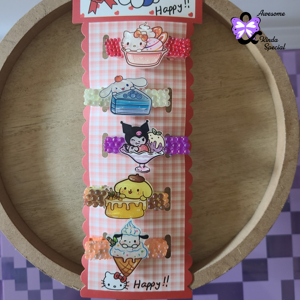Kawaii Kitty & Friends - Sweet Treats | Hair Clips