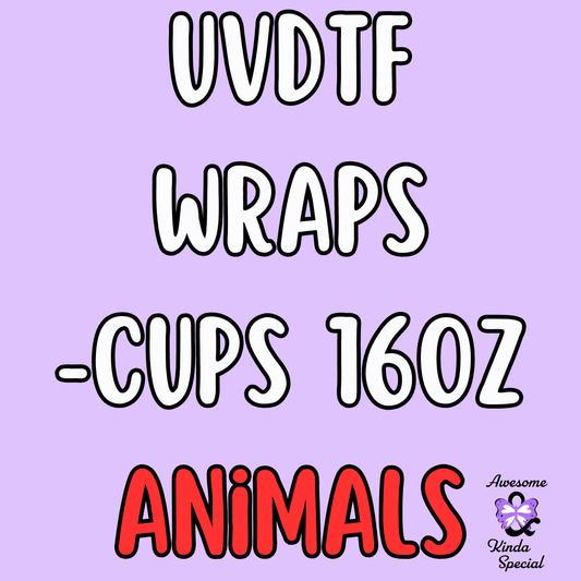 UV DTF Wraps - 16 oz (ANIMALS)