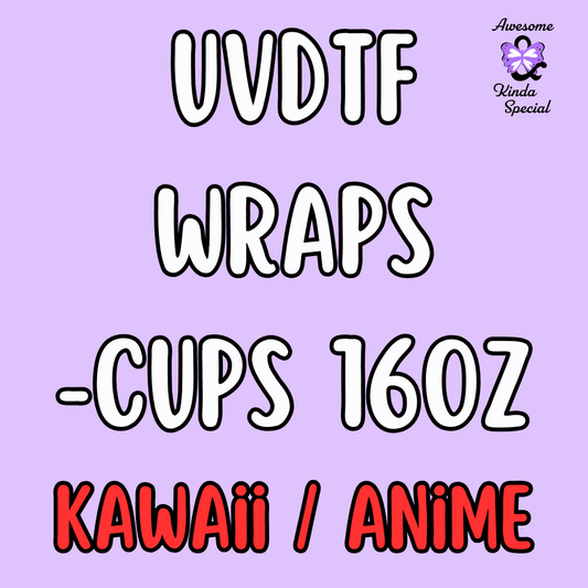 UV DTF Wraps - 16 oz (Kawaii/Anime)