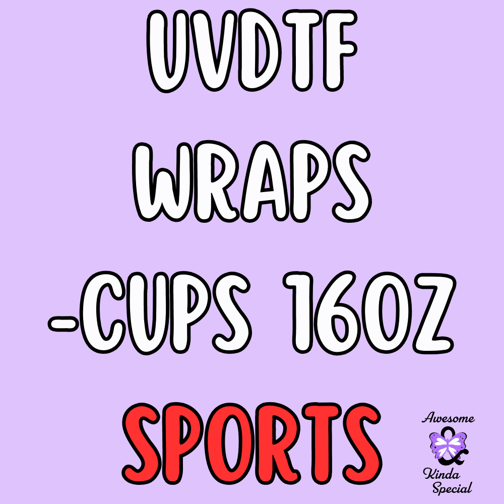 UV DTF Wraps - 16 oz (SPORTS)