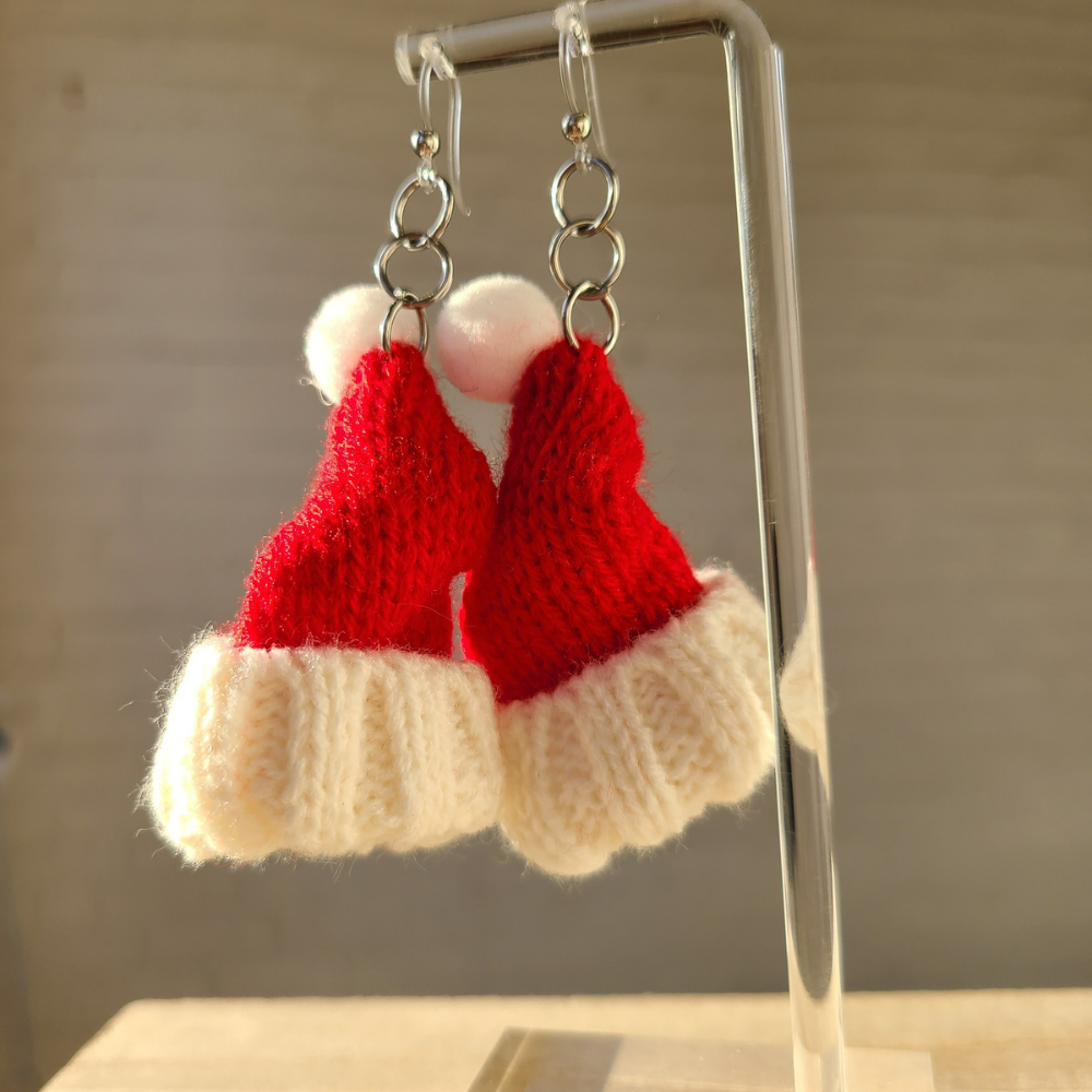 SANTA HATS | Dangly Earrings