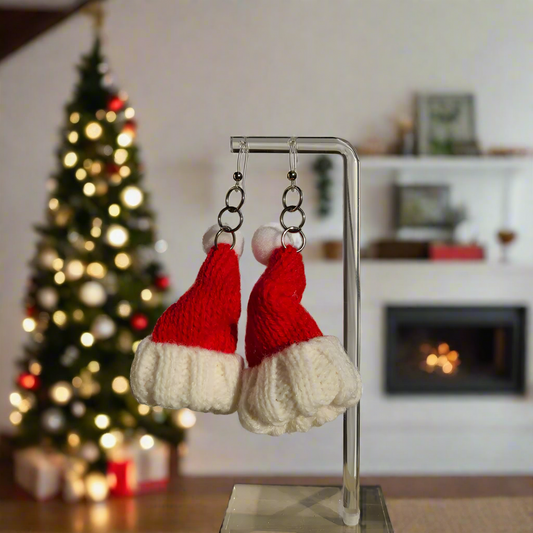 SANTA HATS | Dangly Earrings